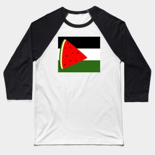 Watermelon Palestine Baseball T-Shirt